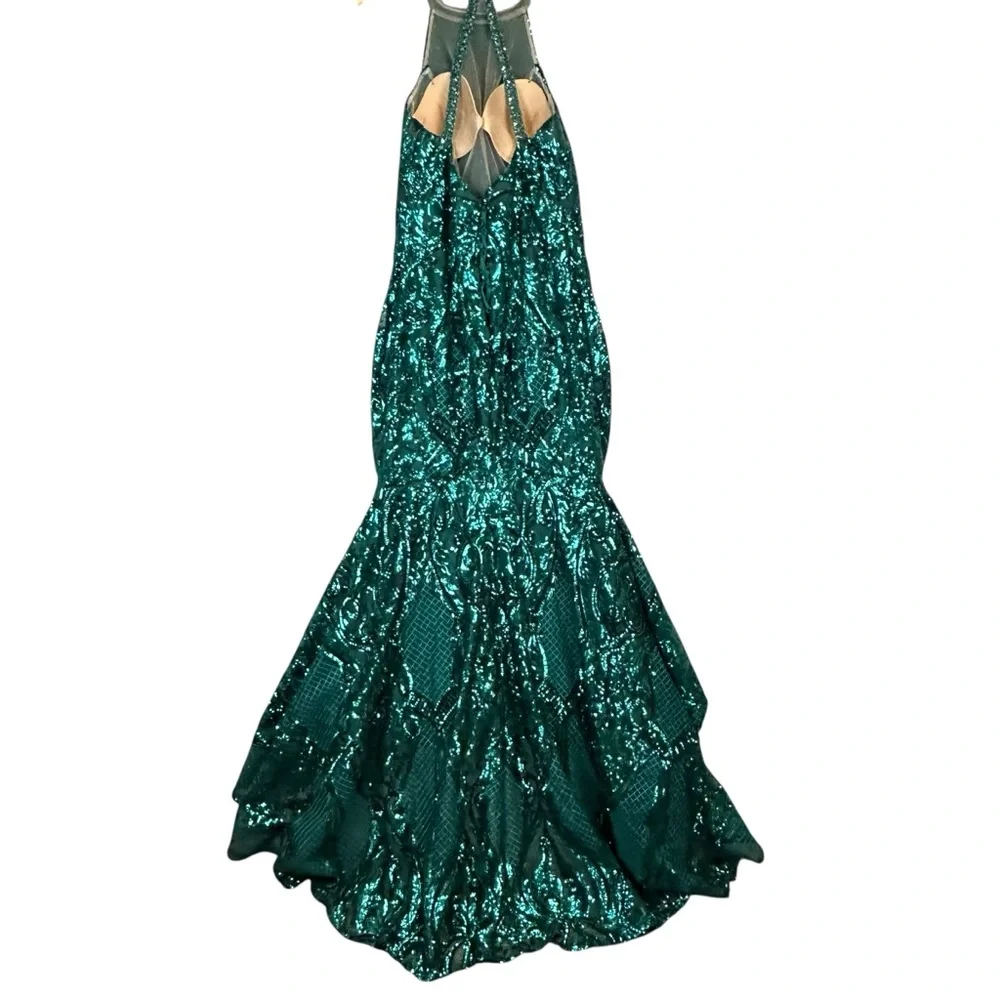 morilee madeline gardner formal prom green dress size 18 - Picture 2 of 15